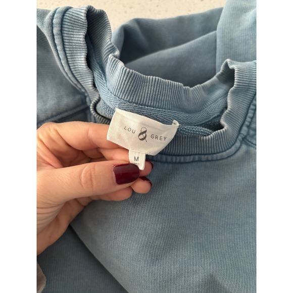 Lou & Gray Sweatshirt Dress Womens Medium Long Sleeve Pockets Comfort Travel - Picture 3 of 4